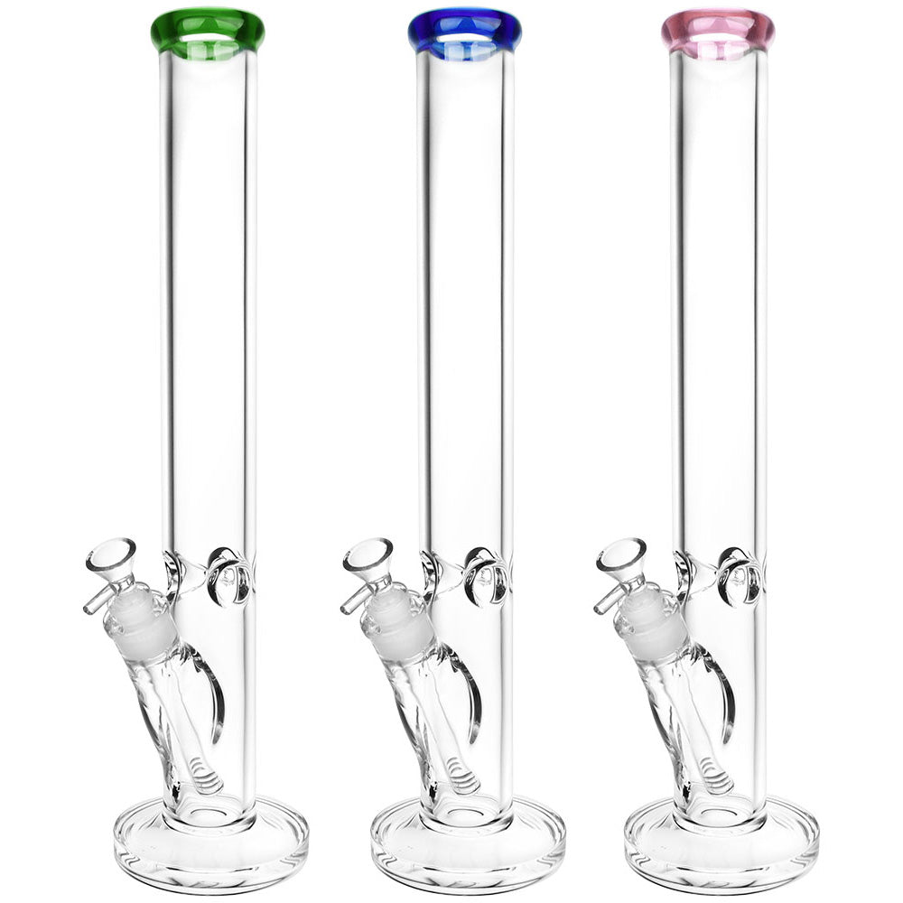 Classic Glass Straight Tube water pipe - 4mm-7mm Thick Glass - Colors Vary